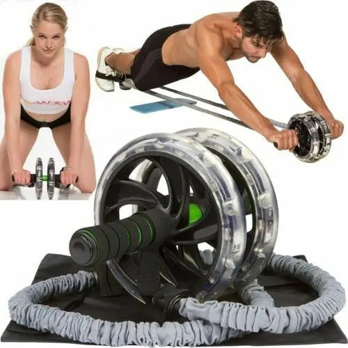 2PC Waist Abdominal Slimming Equipment Double Wheels Ab Roller