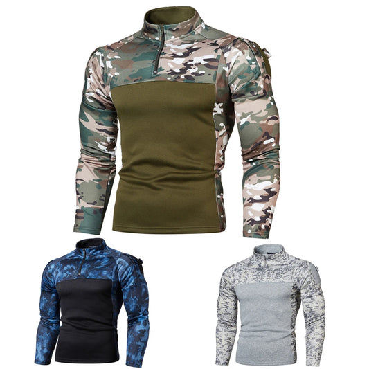 Outdoor Fitness Camouflage Jogging Men's Long Sleeve t-Shirt