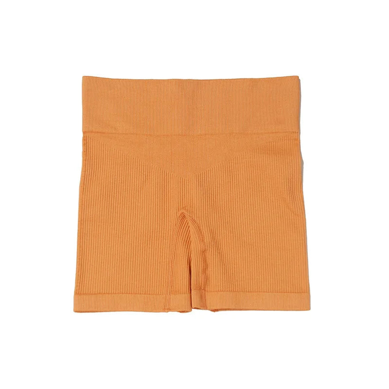 Thread Cloth Solid Color Yoga Shorts Plus High Elastic Fitness Pants