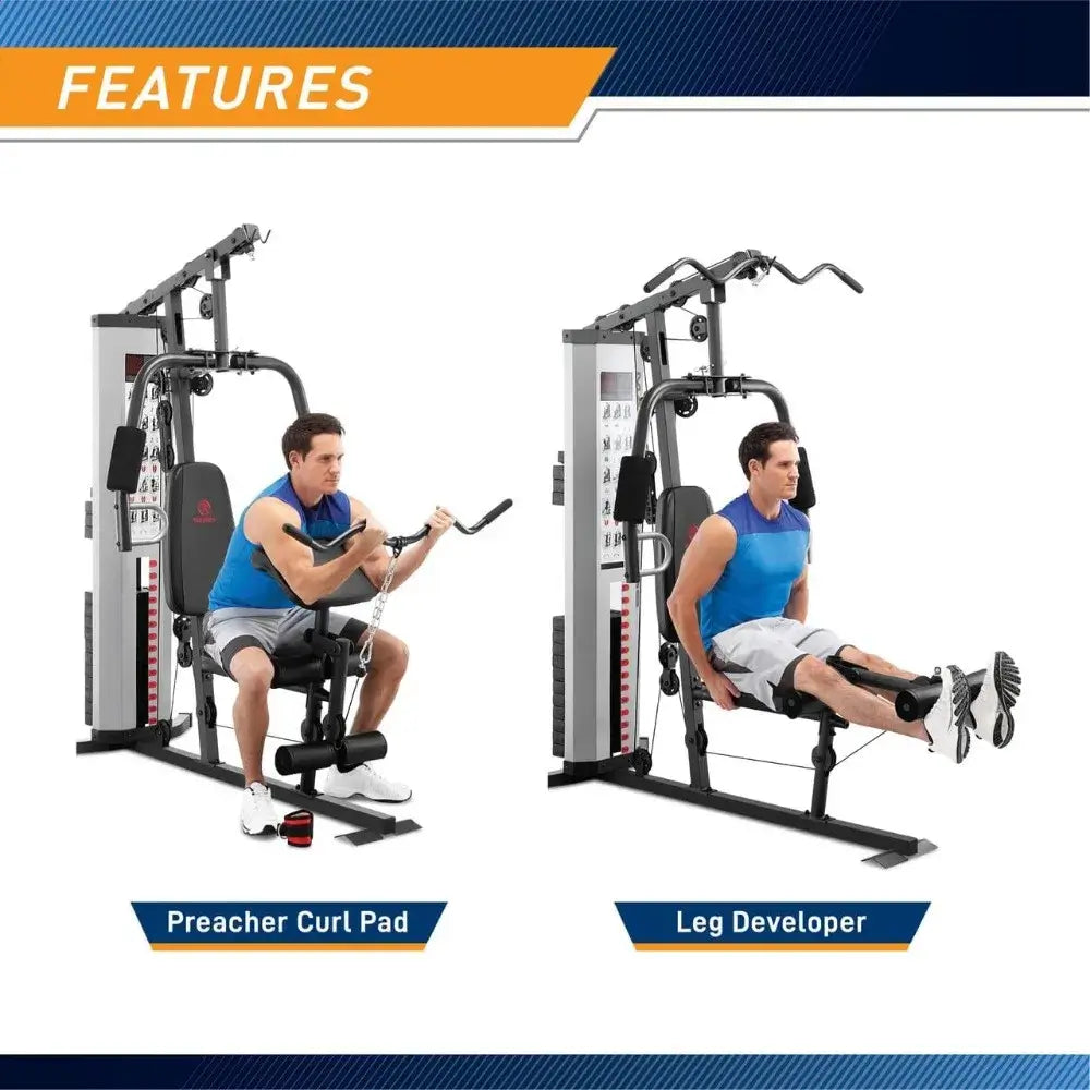 Multifunction Steel Home Gym 150lb Weight Stack Machine