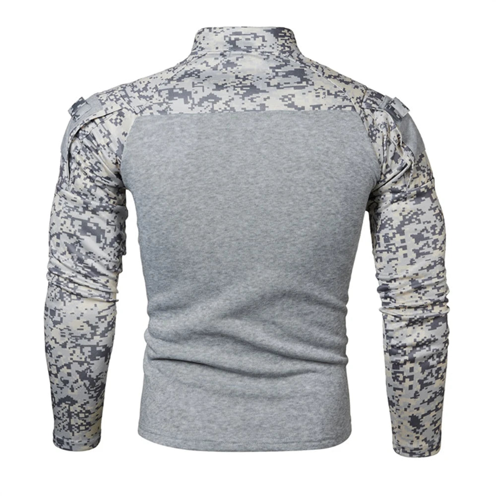 Outdoor Fitness Camouflage Jogging Men's Long Sleeve t-Shirt