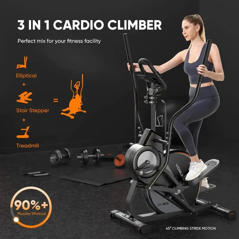 YOSUDA Pro Cardio Climber Stepping Elliptical Machine